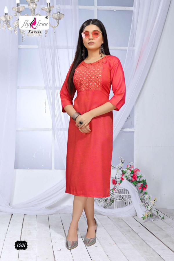 Fly Free Sunwin Rayon Designer Festive Wear Kurti 